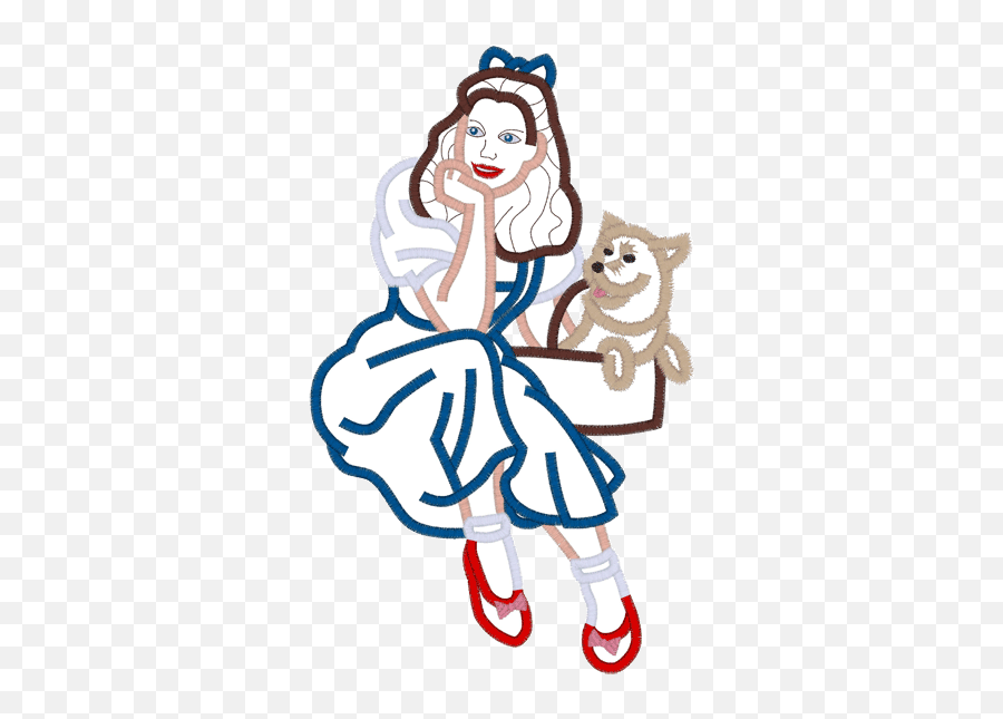 Wizard Of Oz Dorothy Applique Clipart - Full Size Clipart Happy Emoji,Wizard Of Oz Clipart