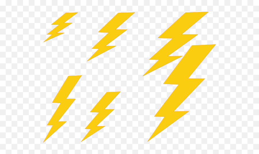 Download Hd Thunder Bolt Plain Clip Art - Multiple Lightning Bolts Clipart Emoji,Thunder Clipart