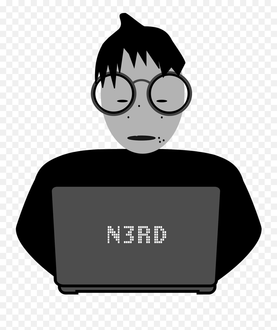 Computer Nerd Clipart Free Download Transparent Png - Nerd Vector Png Emoji,Nerd Clipart