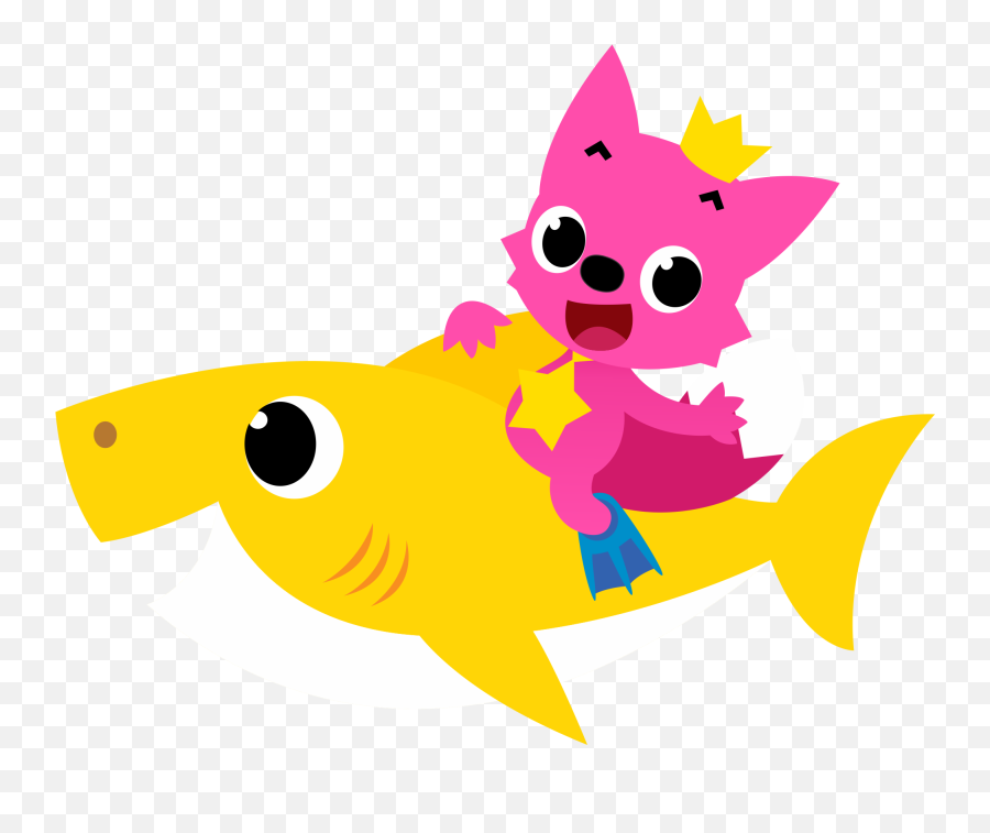 Pinkfong On Shark Baby Hd Png - Png Transparent Background Baby Shark Png Emoji,Baby Shark Clipart
