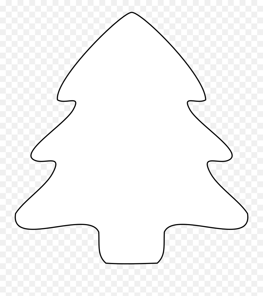 Christmas Tree Black And White Merry - Xmas Tree White Clipart Png Emoji,Christmas Tree Clipart
