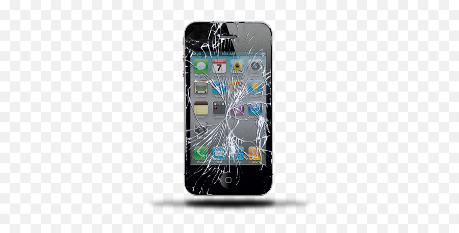 Iphone 4s Repairs - Techshark Wireless Repair Llc Iphone 4 Emoji,Cracked Screen Transparent