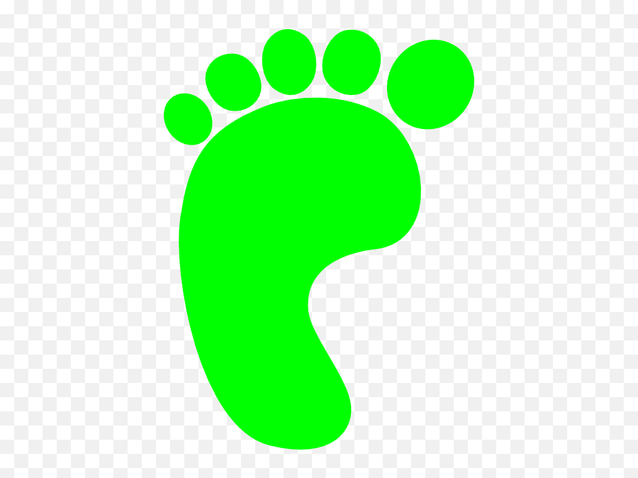 Green Foot Clip Art Transparent Png - Green Foot Clip Art Emoji,Feet Clipart