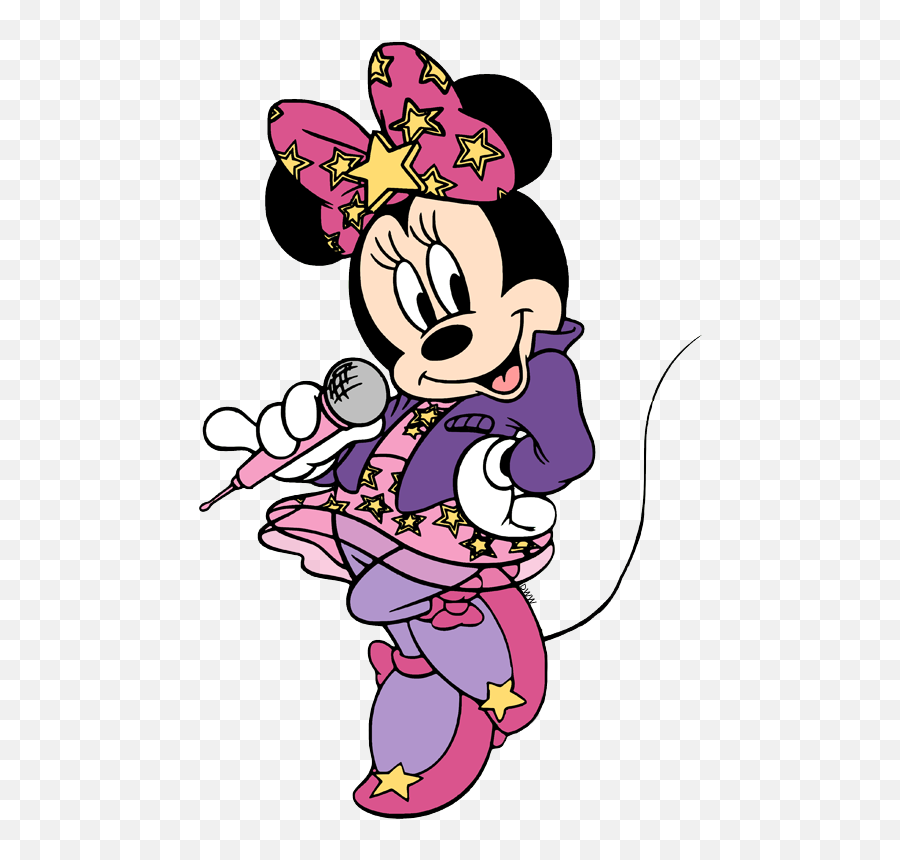 Minnie Mouse Clip Art - Fictional Character Emoji,Singing Clipart
