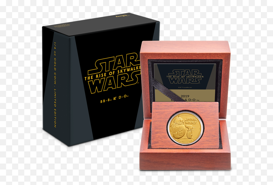 Star Wars The Rise Of Skywalker - Bb8 U0026 Do 14oz Gold Coin Emoji,Star Wars The Rise Of Skywalker Logo