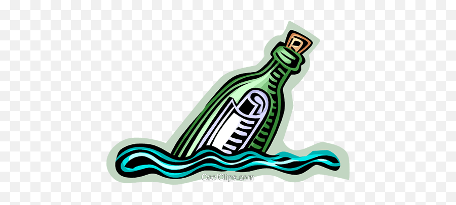 Message In A Bottle Royalty Free Vector Emoji,Message In A Bottle Clipart