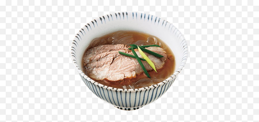 Ramen - Style Cellophane Noodle Soup With Simmered Pork Emoji,Ramen Transparent