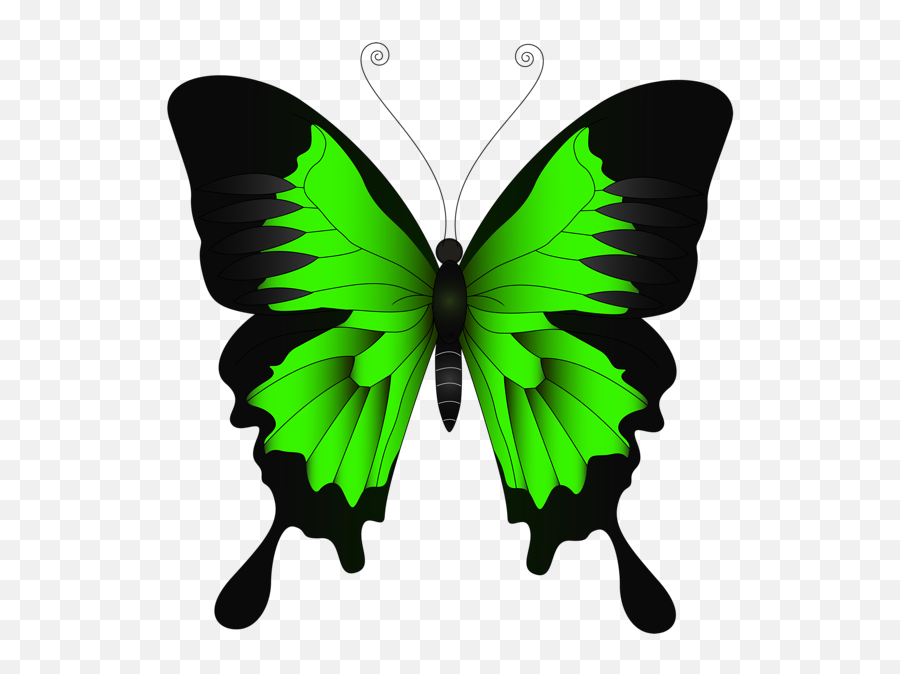 Green Butterfly Png Clip Art Image Butterfly Painting - Transparent Clipart Butterfly Green Emoji,Butterfly Transparent Background