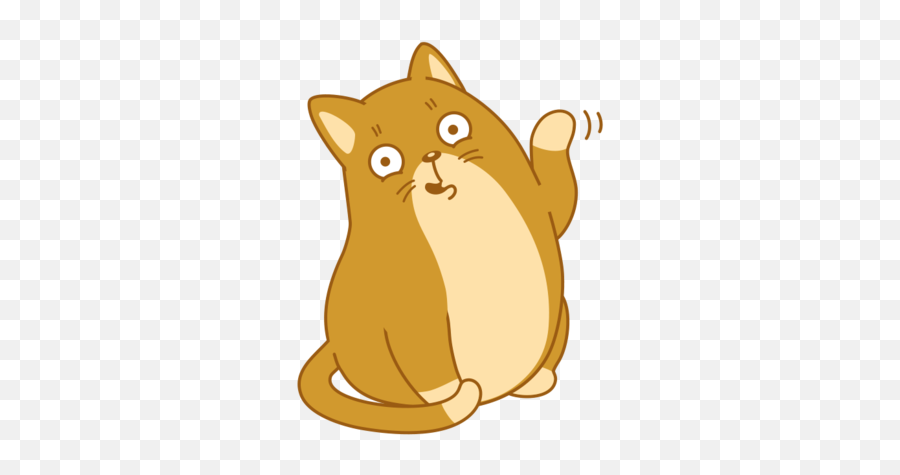 Cat Fatcat Sticker Stickers Sticker By Christy Newton Emoji,Wave Hello Clipart