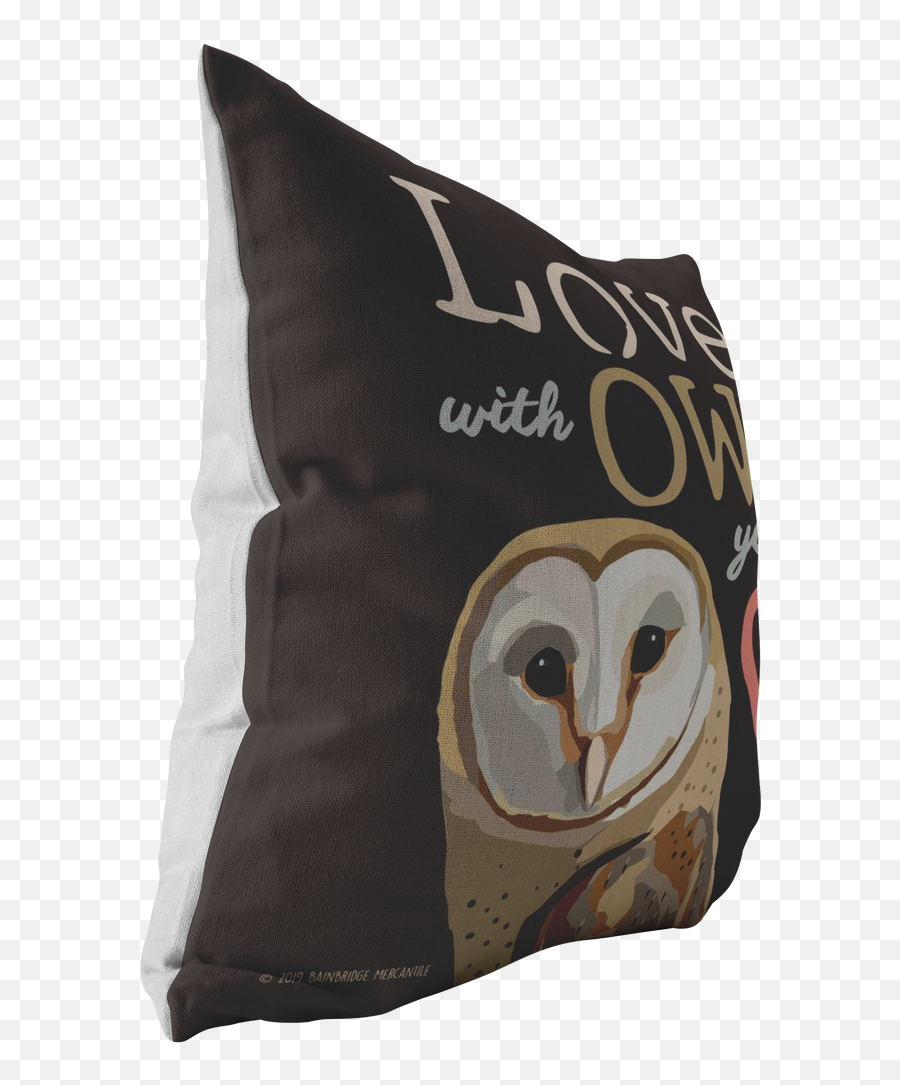 Love With Owl Your Heart Barn Owl Pillow Emoji,Barn Owl Png