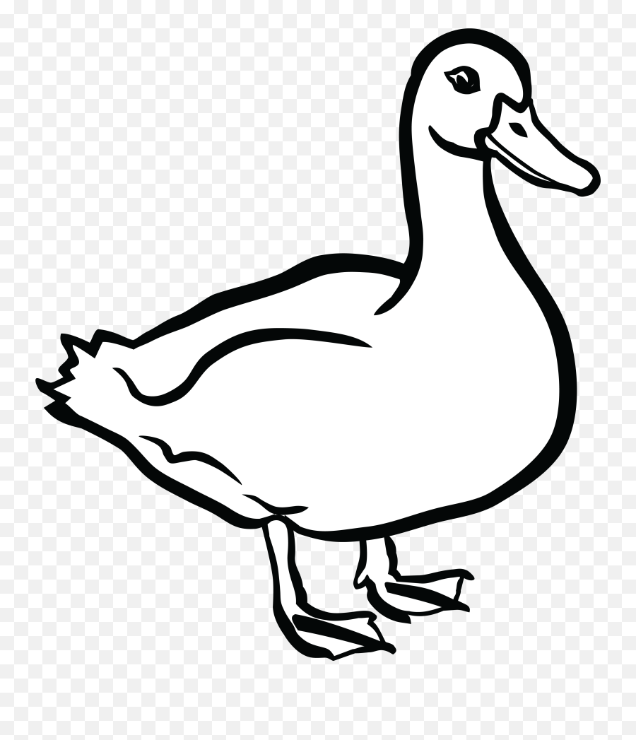 Duck Clipart Black And White - Duck Clipart Black And White Emoji,Duck Clipart