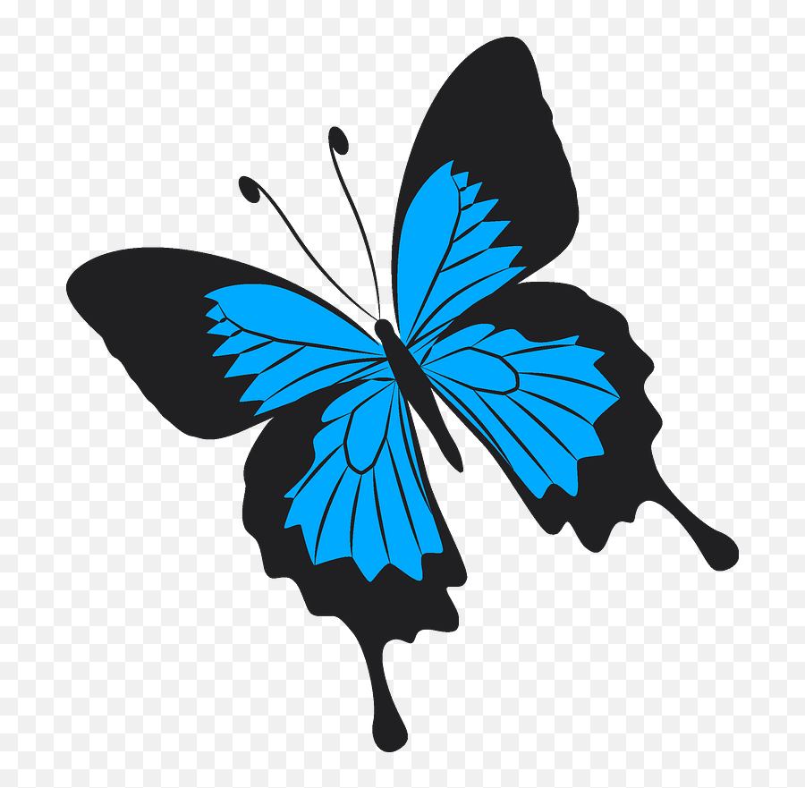 Butterfly Clipart - Butterfly Clipart Creazilla Emoji,Butterfly Clipart