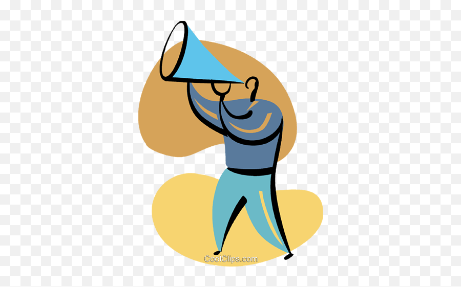 Man Making Announcements With Megaphone - Cheerleading Megaphone Emoji,Announcements Clipart