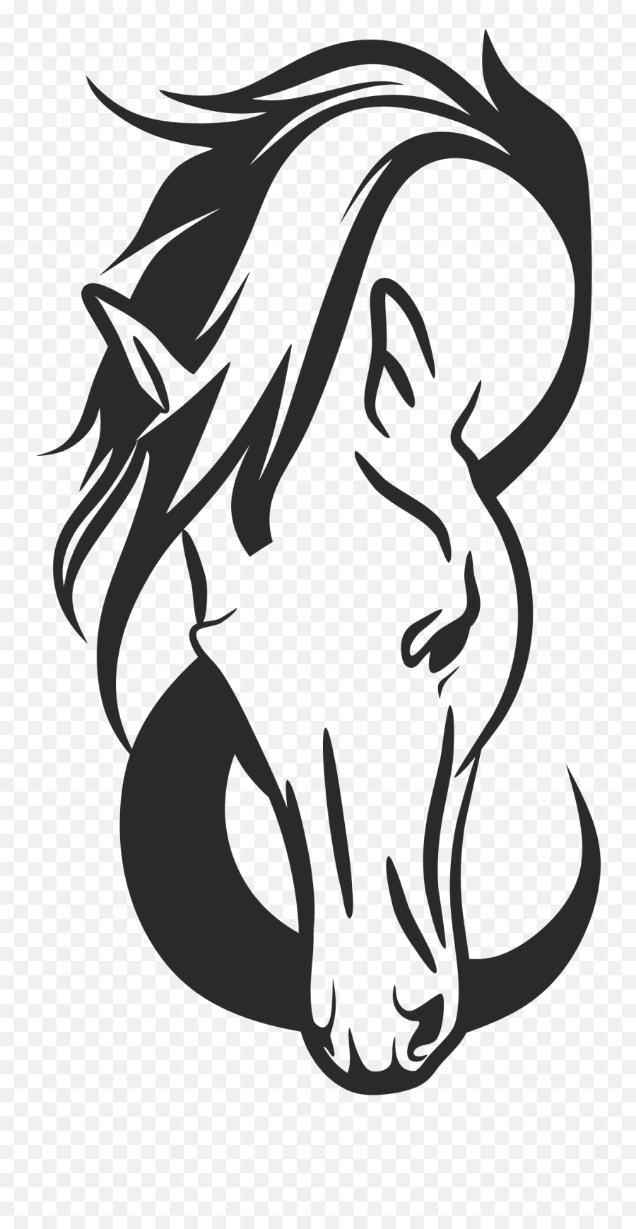 Clipart Horse Head Silhouette - Horse Head Silhouette Svg Emoji,Horse Head Clipart