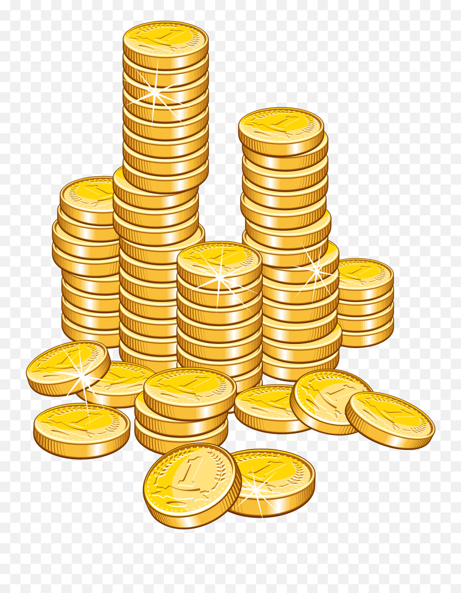 Gold Coins Clip Art - Money Clipart Emoji,Money Clipart