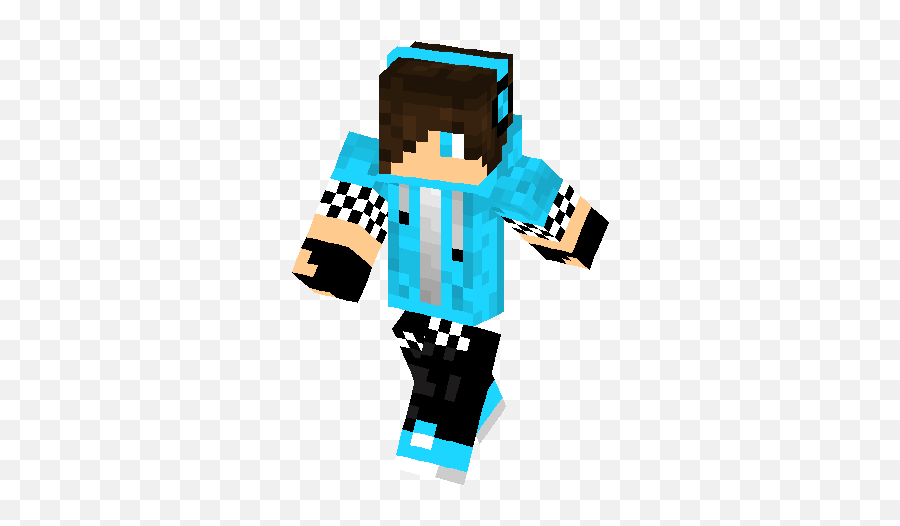 Anthony Blue Hoodie Hd Redo Skin Minecraft Skins - Minecraft Skin White And Light Blue Hoodie Emoji,Hoodie Template Png