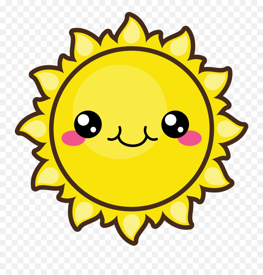 Download Cute Summer Sun - Vector Graphics Png Image With No Sun Kawaii Emoji,Graphics Png