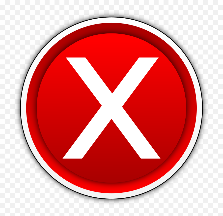 Microsoft Office Clipart Red X - Not Good Emoji,X Clipart
