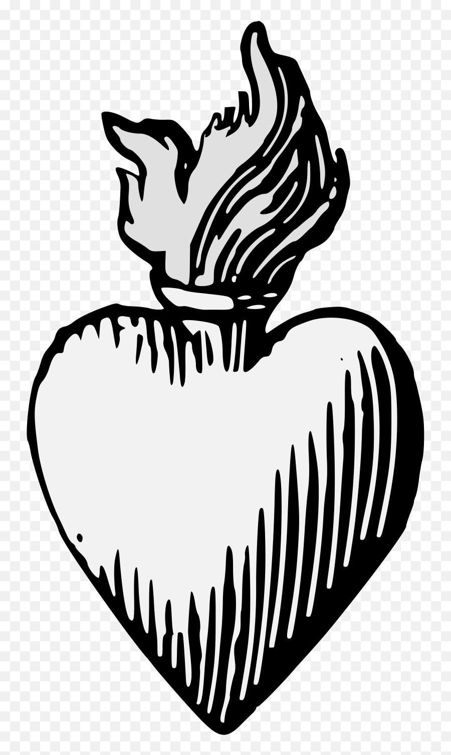 Heart - Traceable Heraldic Art Heart In Heraldic Symbols Emoji,Heart Outline Png