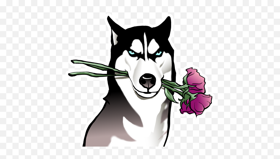 Siberian Husky Sakhalin Husky Dog Breed Clip Art - Husky Emoji,Huskies Clipart