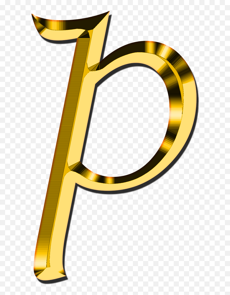 P Clipart Small Letter P - Letra P Dourado Png Emoji,P&g Logo