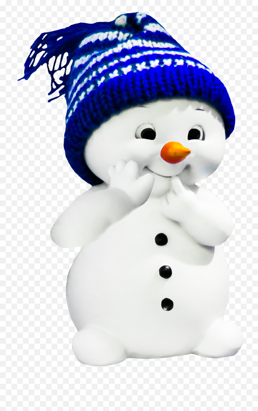 Snow Man With The Hat Clipart Free Image - Augurando It Buongiorno Invernale Emoji,Winter Hat Clipart