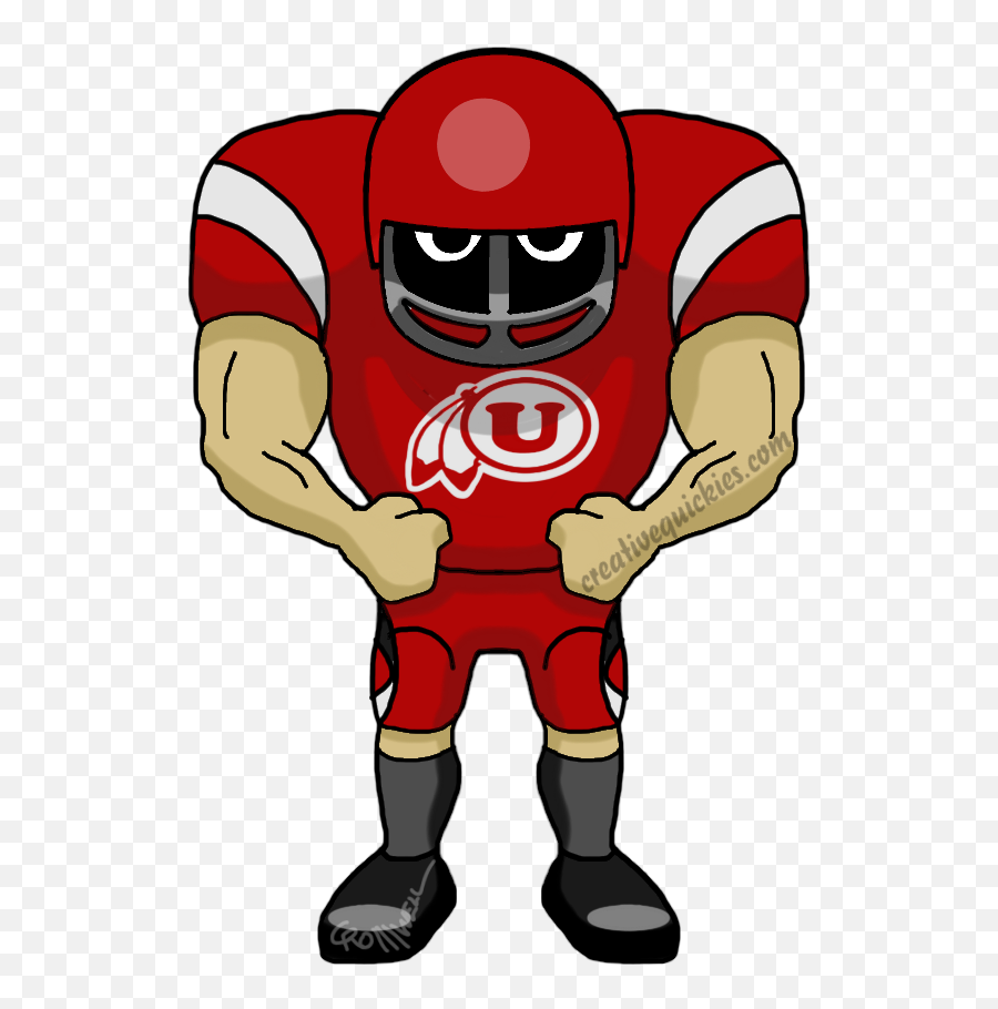 Salt Lake City Utah Utes - Cartoon Chiefs Football Player Emoji,Utah Utes Logo