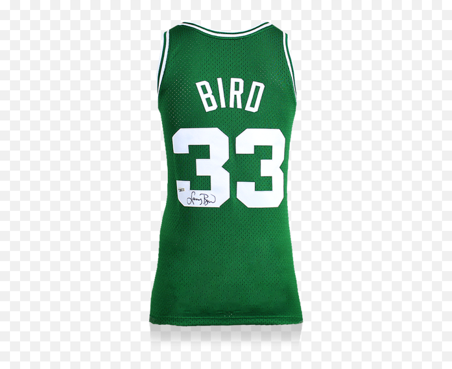 Larry Bird Back Signed Boston Celtics Home Jersey - Larry Bird Jersey Emoji,Boston Celtics Logo