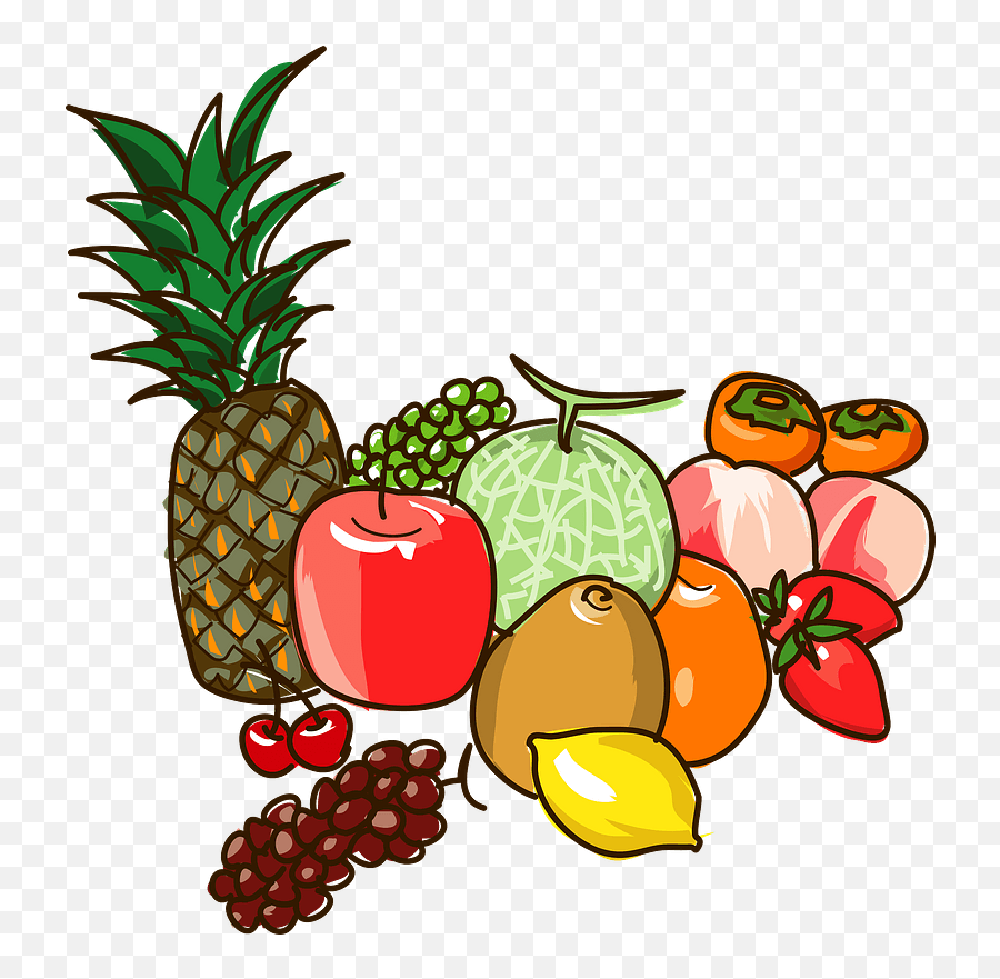 Fruit Clipart - Fruits Copyright Free Cartoon Emoji,Fruit Clipart