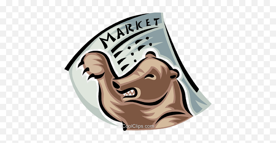 Bear Market Place Royalty Free Vector Clip Art Illustration - Fiction Emoji,Market Clipart