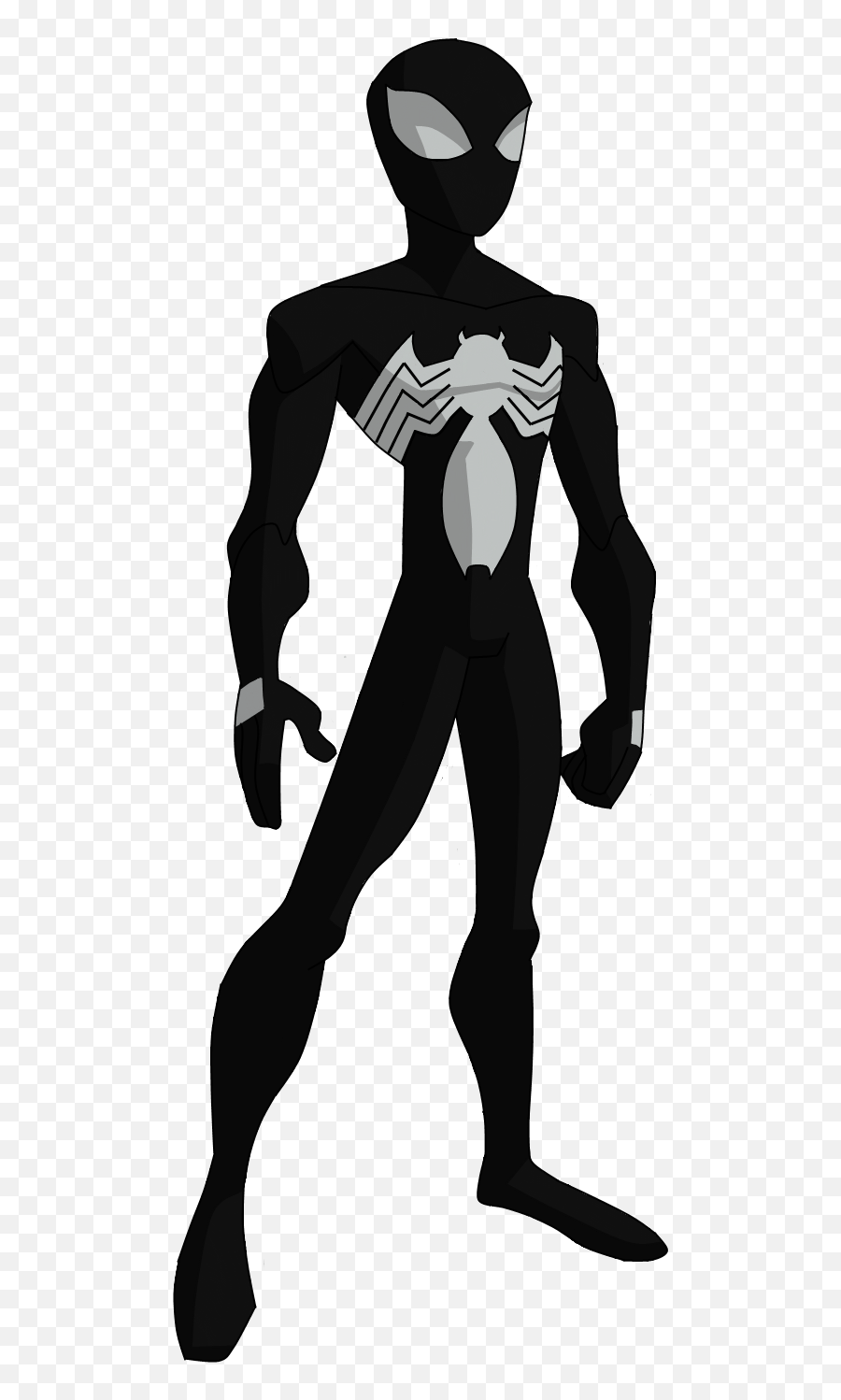 Spectacular Spiderman Symbiote Suit - Batman Beyond Spectacular Spiderman Emoji,Spiderman Clipart Black And White