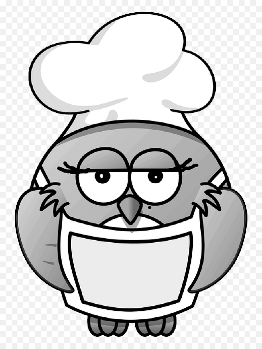 Owl Animal Bird Cook Cooking Emoji,Nurse Clipart Black And White