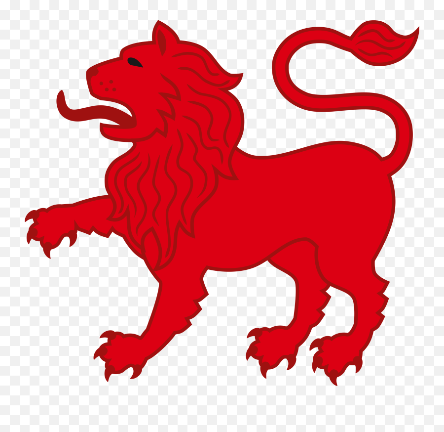 Download Hd This Free Icons Png Design Of Red Lion Emoji,Lion Clipart Free