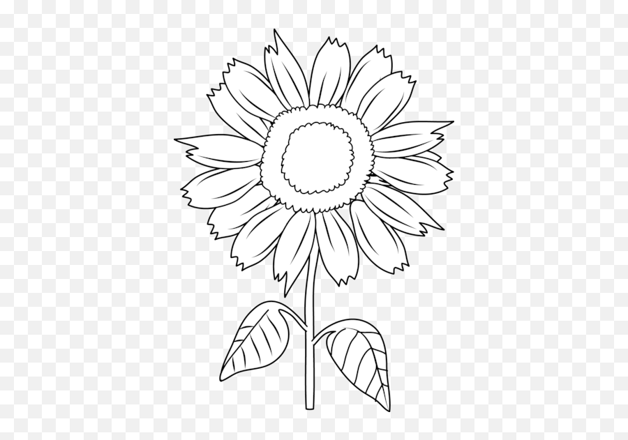 Sunflower Clipart Black And White - Clipartsco Emoji,Black And White Daisy Clipart