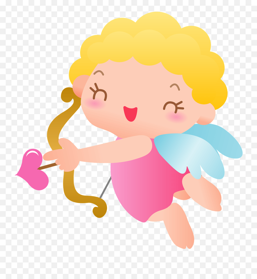 Cupid With Bow And Arrow Clipart Free Download Transparent Emoji,Cupid Clipart