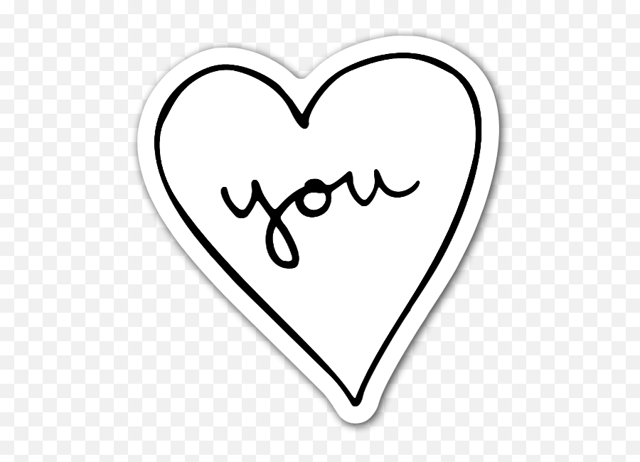 Love You Sticker - Stickerapp Heart You Emoji,Hand Drawn Heart Png