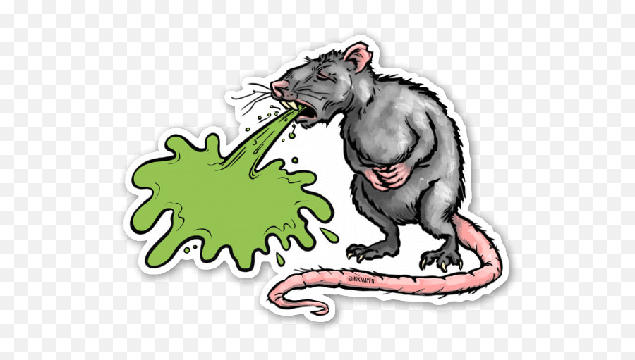 Rat - Rat Barf Sticker Transparent Png Original Size Png Rat Barf Emoji,Rat Transparent