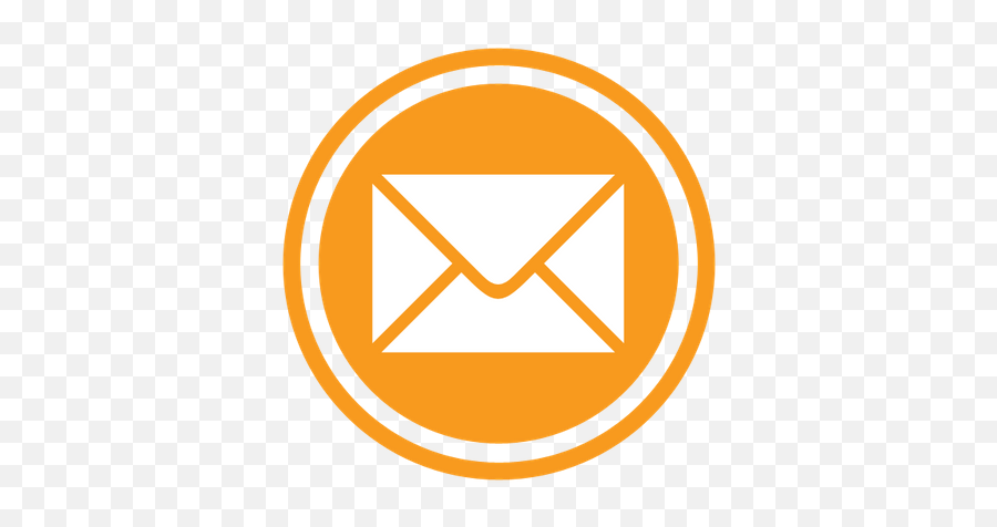 Email Icon Black Circle Envelope Transparent Png - Stickpng Email Icon Orange Emoji,Transparent Circle