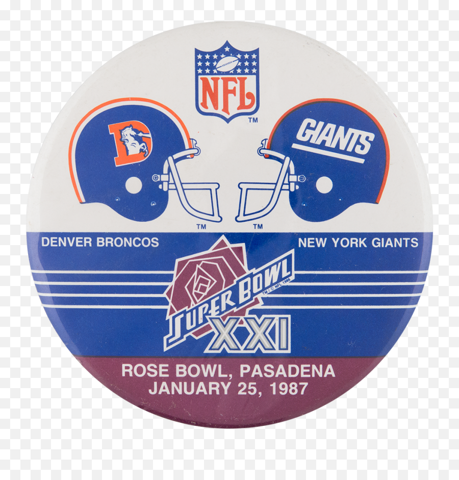 Super Bowl Xxi - Superbowl Xxi Emoji,Rose Bowl Logo