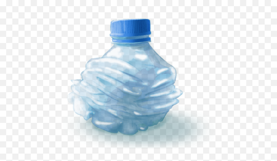Small Crushed Water Bottle Transparent - Crushed Water Bottle Png Emoji,Water Bottle Transparent