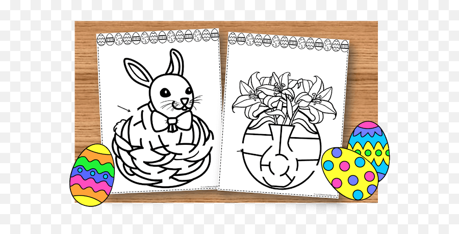 Free Printable Easter Mazes For Kids - Easter Emoji,Maze Clipart