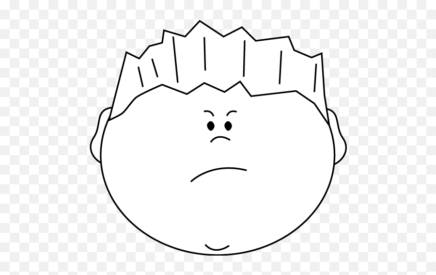 Download Hd Mad Face Angry Face Clip - Angry Emotions Black And White Emoji,Sad Clipart