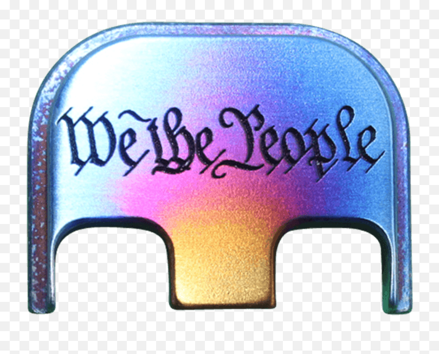 We The People - Flame Anodized Finish Titanium Back Plate Emoji,We The People Logo