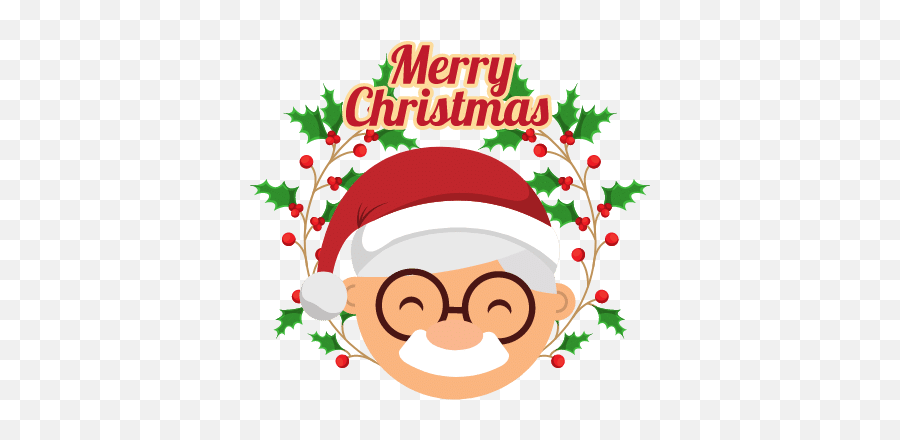 Merry Christmas Clipart 2021 Santa Claus Christmas Tree Emoji,Merry Christmas And Happy New Year Clipart