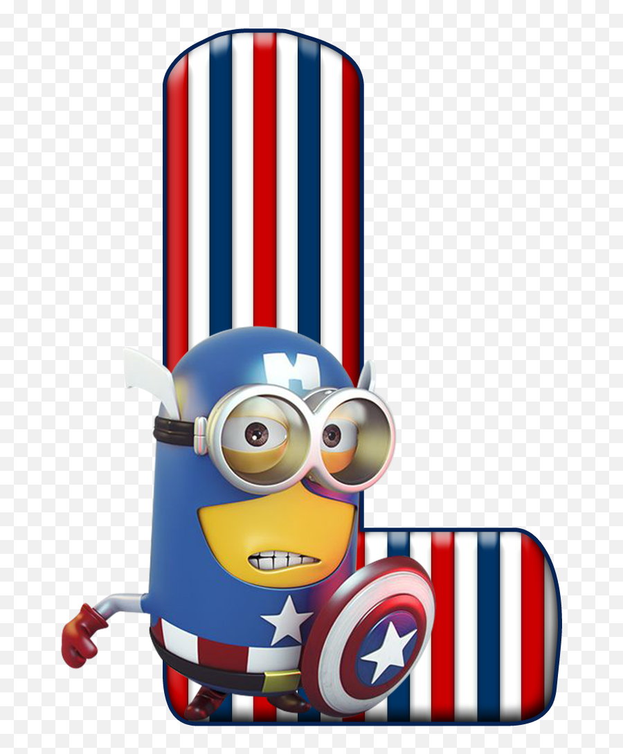 L - Captain America Minion Png Clipart Full Captain America Spot The Difference Emoji,Captain America Png