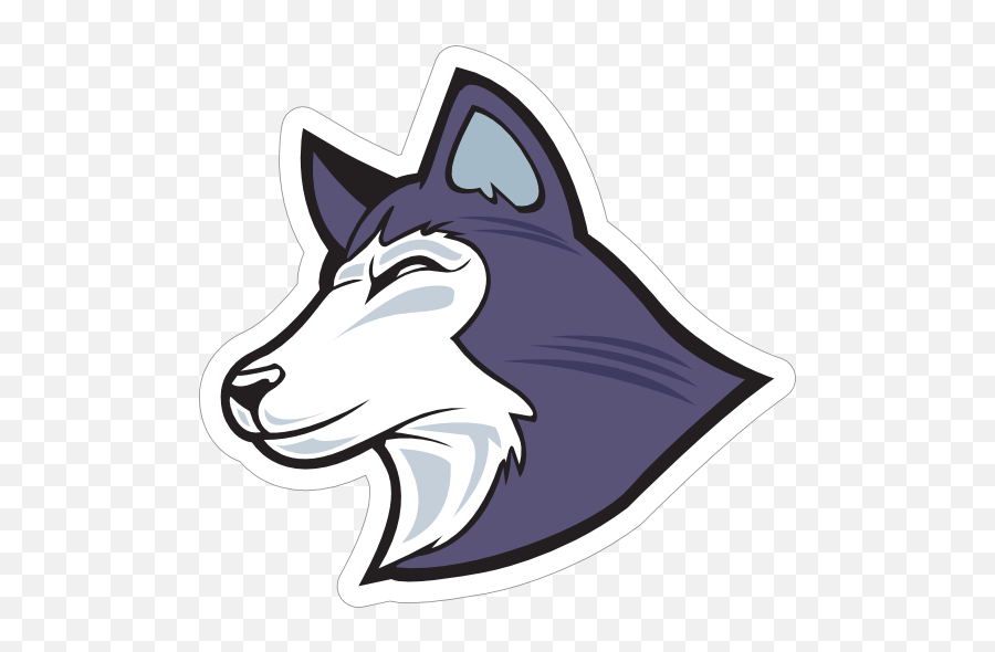 Awesome Husky Mascot Sticker Emoji,Huskies Clipart