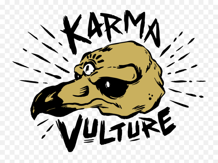 Introducing La Groovy Alt Rockers Karma Vulture And Their Emoji,Band With Skull Logo