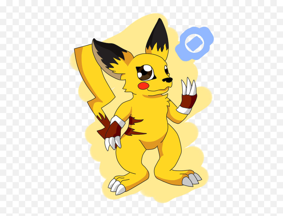 Download Hd Pikachu Clipart Digimon - Pikachu Transparent Fictional Character Emoji,Pikachu Clipart