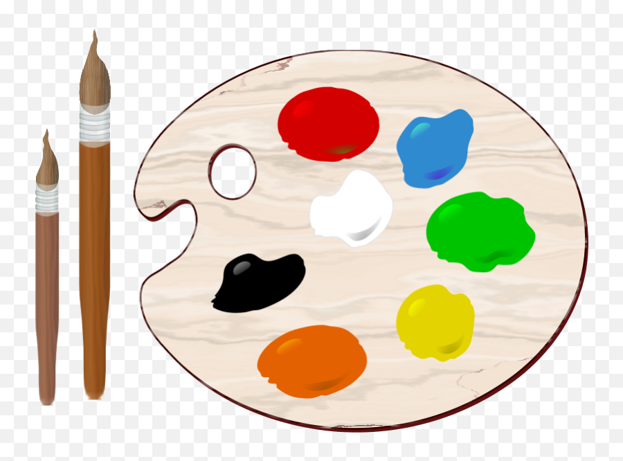 Artist Paint Palette Clipart - Paint With Oils Clipart Emoji,Paint Palette Clipart