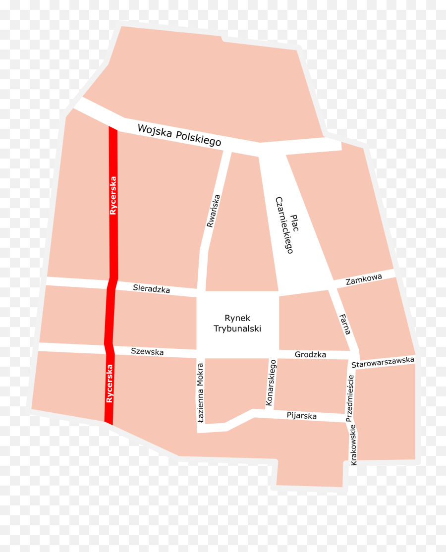 Piotrkow Old Town Map - Vertical Emoji,Street Png